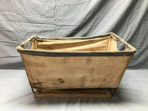 VTG DANDUX Industrial Shop Canvas Storage Steampunk Laundry Bin Old 591-22B Cover