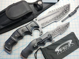 CSGO Huntsman Tracker Fixed Blade & Spring Assisted Pocket Knife 2 Piece Combo - Picture 1 of 9