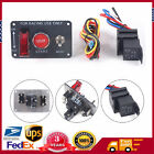 Ignition Switch Panel Racing Car 12V LED Engine Start Push Button Toggle Carbon
