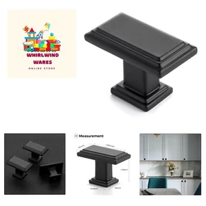 Black Cabinet Knobs 30 Pack Knobs for Cabinets and Drawers Rectangular Kitche... - Picture 1 of 8