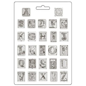 Stamperia A4 SOFT MAXI MOULD - MASTER OF MAGIC - QUEEN OF HEARTS, MADHATTER - Picture 1 of 4