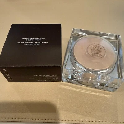 Becca Soft Light Blurring Powder Golden Hour 10g .34oz Discontinued In Box New - Image 1 of 3