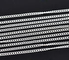 ❤ 4 Mtrs Silver Plated Fine Curb Chain 2.2mm X 3mm Jewellery Making ❤
