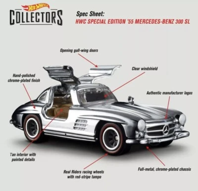 Mercedes-Benz 300 SL '55 edición especial Hot Wheels RLC **PEDIDO CONFIRMADO** Foto 1 de 3