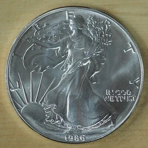 1986 **UNCIRCULATED** AMERICAN SILVER EAGLE **1 Troy OZ .999** FREE SHIPPING! - Picture 1 of 2