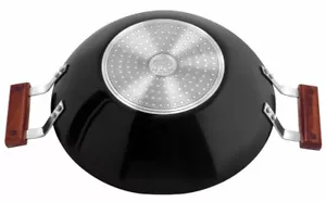 Futura Hard Anodised 2.5 Ltr Deep Fry Wok Pan Induction Base IAD25 - Foto 1 di 3