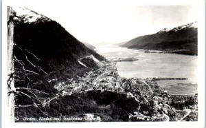 JUNEAU, Alaska AK Gastineau Channel RPPC - Cartolina postale - Foto 1 di 2