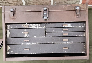 Vintage Kennedy 7 Drawer Machinist Toolbox Made in USA w/Cover & Keys - Picture 1 of 18