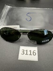 Authentic Vintage Police 2667 Round Green Sunglasses Unisex