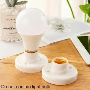E27 Light Bulb Base Socket Ceramic Edison Screw ES Cap Heat Lamp Holder Fitting - Picture 1 of 19