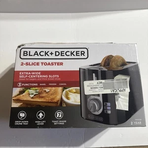 Black+ Decker TR0025B Toaster, 2-Slice, Black USED - Picture 1 of 4