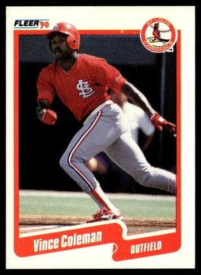 1990 Fleer Vince Coleman St. Louis Cardinals #245 - Image 1 of 2