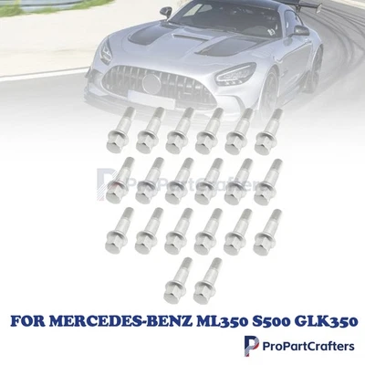 20PCS For Mercedes-Benz ML350 S500 GLK350 0009905307 Wheel Lug Bolts Nuts Kit US Foto 1 de 4