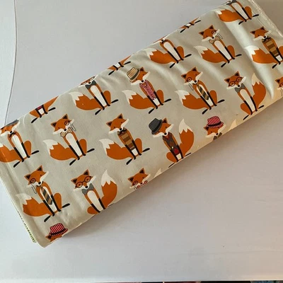 Fox and The Houndstooth Foxes Grey Fabric By The Yard by Robert Kaufman - Image 1 of 4