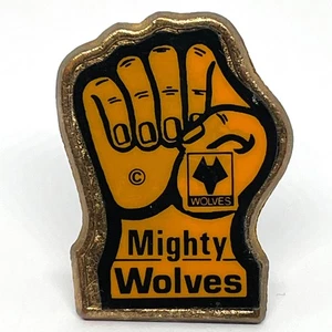 Mighty Wolves Fist Vintage Coffer Pin Badge Wolverhampton Wanderers Football - Picture 1 of 10