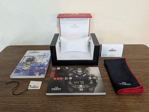 Caja de regalo de presentación de reloj TISSOT genuino estuche con folletos y paño de pulido - Imagen 1 de 12
