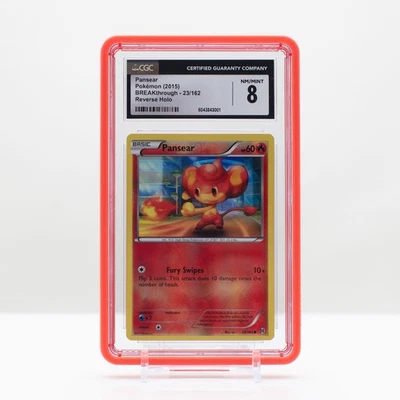 Pokemon Pansear Reverse Holo #23/162 BREAKthrough 2015 - CGC 8 - Image 1 of 2