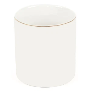 Ceramic Pencil Holder for Desk - Cute Gold Trim Pen Aesthetic Makeup Brush Cu... - Foto 1 di 5