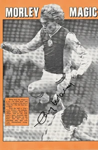 ASTON VILLA: TONY MORLEY SIGNED 10x7 BOOK/ANNUAL PICTURE+COA *1982 CUP WINNER* - Picture 1 of 1