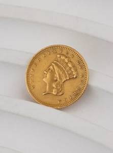 1874 $1 Gold US Coin Type 3 Princess (altered surface) -  363b - Picture 1 of 3