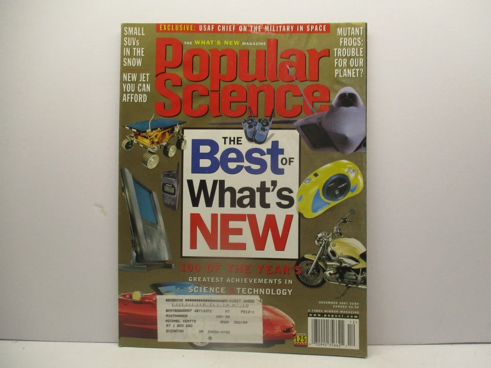 Dec 1997  Popular Science Magazine Vintage Home Office Ozone Technology Computer - Image 1 of 1