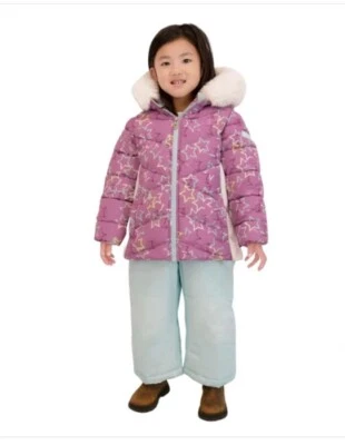 Traje de nieve Spyder para niños de 2 piezas talla 5 azul claro resistente a la intemperie nuevo Foto 1 de 4