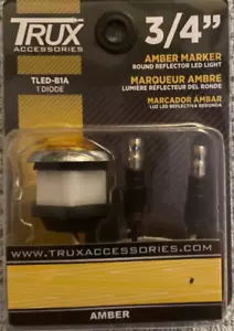 Trux Accessories 3/4" Amber Marker Light 1 Diode w/SS Bezel - Picture 1 of 3