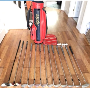 Mens Full Set Of 13 Golf Woods Irons Clubs PING + Ben Sayers + Bag Right Handed - Picture 1 of 23