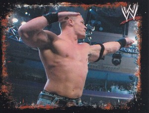 John Cena 2009 Topps WWE Rivals Album Stickers Card 13 Superstar Spanish Version