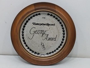 VINTAGE ENTERPRISE RECORD COMPANY GEORGE AWARD 1975 TROPHY FRAMED PLAQUE RARE - Picture 1 of 17