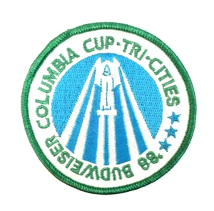 "Budweiser Columbia 1988 Cup Tri-Cities hidroavión barco de carreras parche 3,25" - Imagen 1 de 5