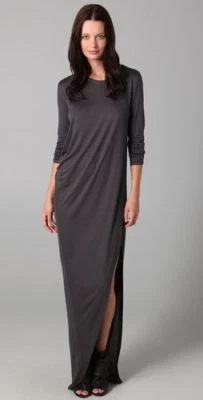 Maxi Vestido Thakoon Jersey Gris Carbón Talla Grande L NUEVO Rick Owens Kate Moss Foto 1 de 4
