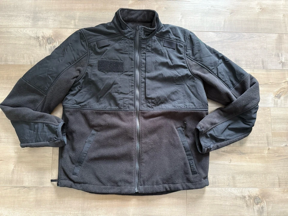 5.11 Tactical Fleece Full Zip Jacket Men's Large Black 1st Responder Military - Image 1 of 4