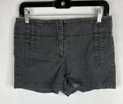 Pantalones Cortos Theory Mujer 4 Negros Denim Algodón Elastizados Bolsillos Bermudas Foto 1 de 4