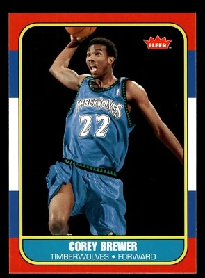 Fleer 1986-87 Retro Rookies Corey Brewer #86R-135 Rookie RC 2007-08 Foto 1 de 2