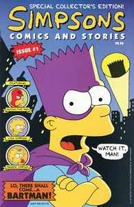 SIMPSONS Comics and Stories #1 w/ Original Poster Polybag Removed 1993 Welsh Pub - Picture 1 of 2