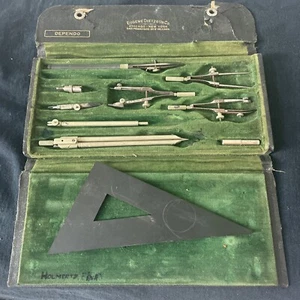 Vintage Eugene Dietzgen Co Drafting Tool Case with Mixed Tools Incomplete - Picture 1 of 13