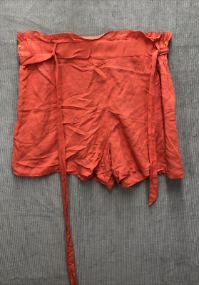 Pantalones Cortos Francescas Dizzy Lizzy Talla Grande Naranja Nuevos Con Lazo Defecto para Cinturón Foto 1 de 4