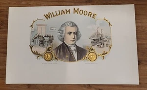 ADVERTISING Label Cigar Inner William Moore - Picture 1 of 1