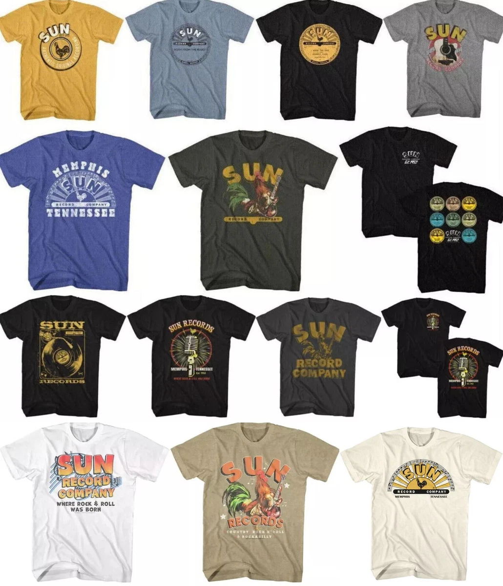 Sun Records Men's Rockabilly Bird Heather T-Shirt - Officially Licensed Vintage Music Tee