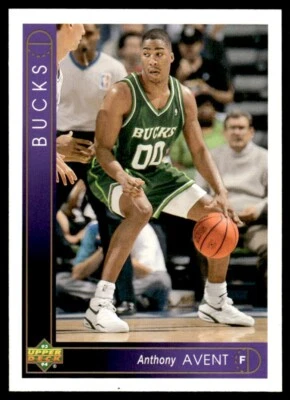 1993-94 Upper Deck #115 Anthony Avent Milwaukee Bucks - Image 1 of 2