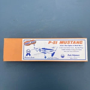 Vintage PEANUT SCALE P-51 MUSTANG Peck-Polymers Rubber Band Powered M3 - Bild 1 von 3