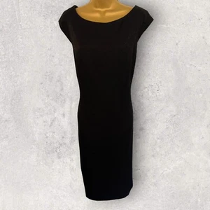Vestido de fiesta Monzón para mujer negro brillante sin mangas, espalda en V Reino Unido 16 - Imagen 1 de 3