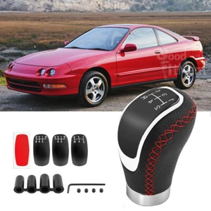 For Acura Integra 1994-2001 5 Speed Manual Gear Stick Shift Knob Shifter Leather - Foto 1 di 16