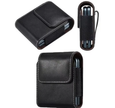 For Motorola Moto Razr 40Ultra Vertical Leather Belt Clip Holster Pouch case Bag - Image 1 of 4