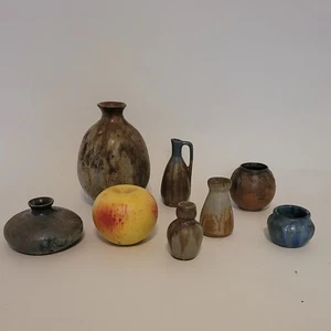 Vases miniatures en grès, 7 pièces, XXème siècle - Picture 1 of 15