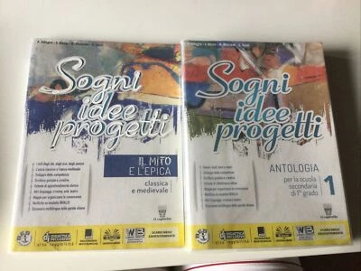 SOGNI IDEE E PROGETTI LIBRO  italiano 1 E Libro letteratura1.Ottime Condizioni! - Immagine 1 di 4