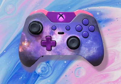 💜CONTROLADOR INALÁMBRICO XBOX ONE ELITE PERSONALIZADO GALAXY SOFT TOUC LED ROSA/PÚRPURA💜 Foto 1 de 4