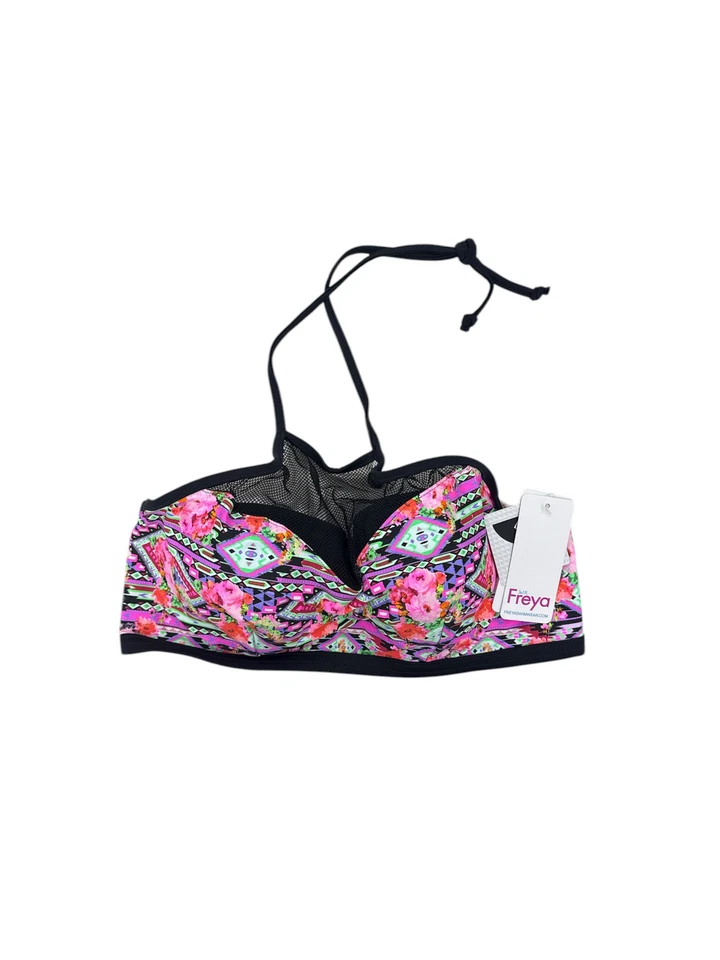 Blusa de natação Freya REBEL PINK Texas Rose com aro gola alta, EUA 30DD, Reino Unido 30DD - Imagem 1 de 1