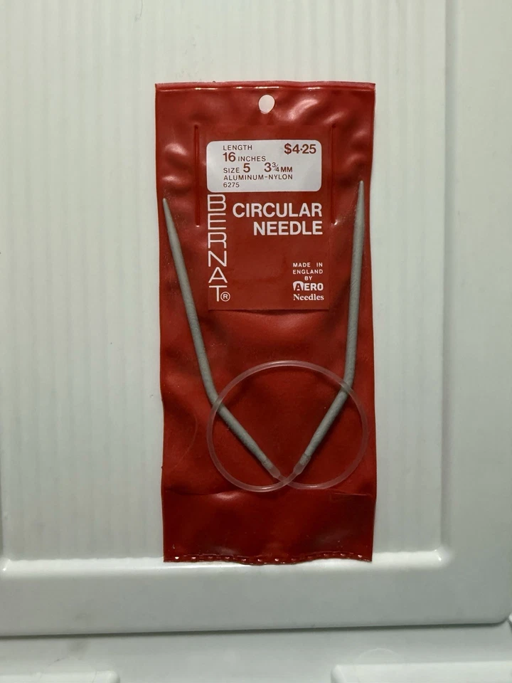 Agujas de tejer circulares Bernat vintage talla 5 longitud 16 pulgadas Foto 1 de 1
